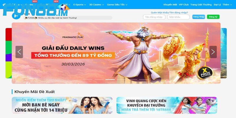 Khái quát chung thông tin cơ bản về trang chủ Fun88